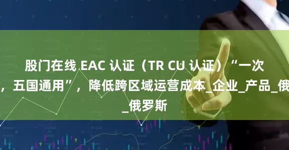 股门在线 EAC 认证（TR CU 认证）“一次认证，五国通用”，降低跨区域运营成本_企业_产品_俄罗斯